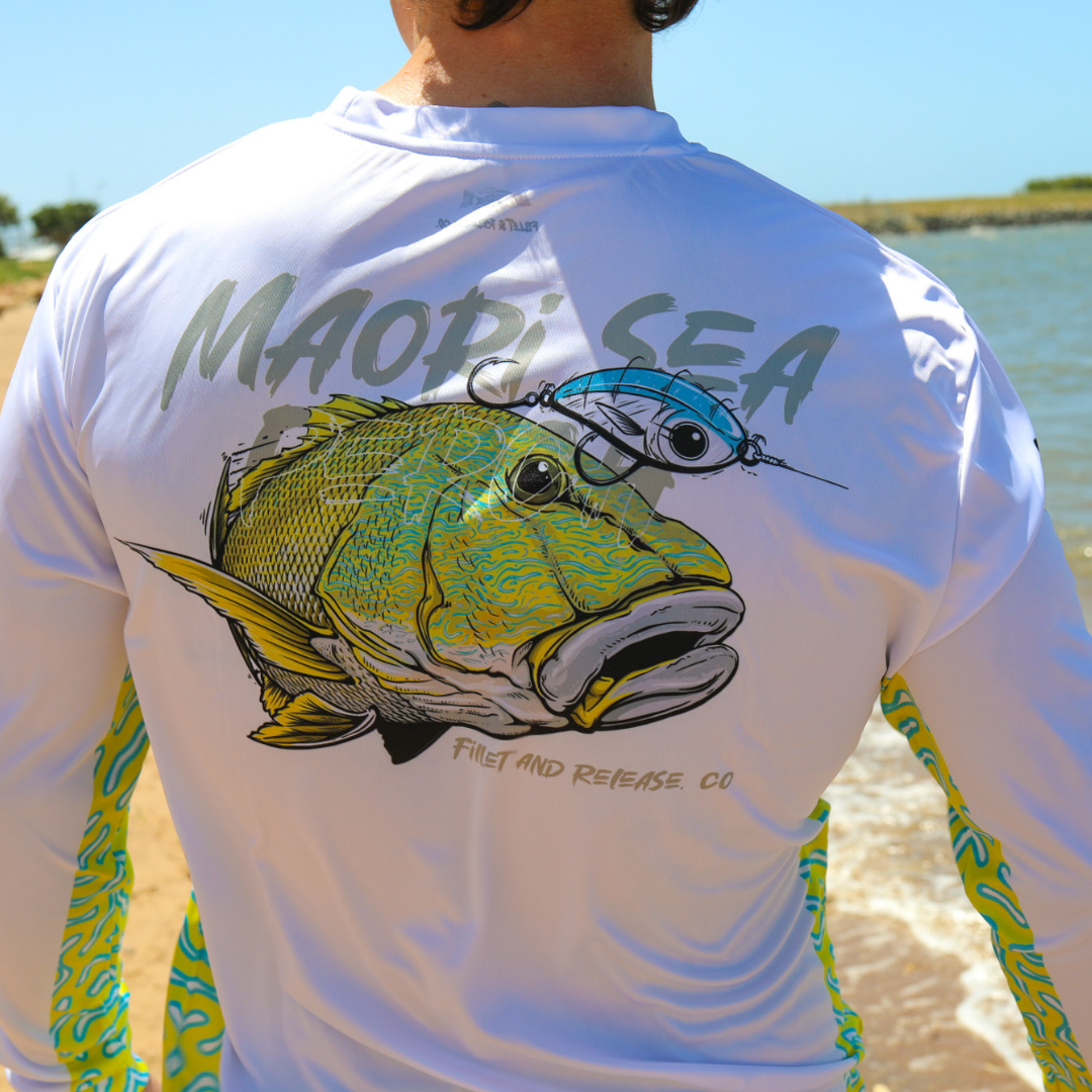 Crew Neck Fishing Jersey - Maori Sea Perch