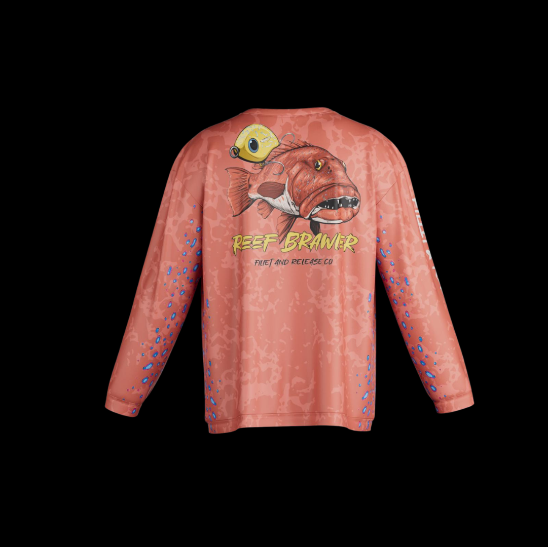 Crew Neck Fishing Jersey - Reef Brawler