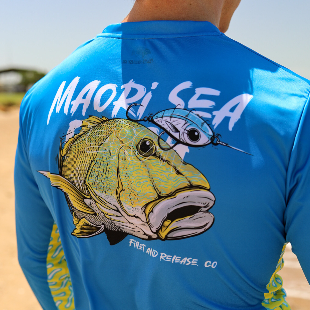 Crew Neck Fishing Jersey - Maori Sea Perch
