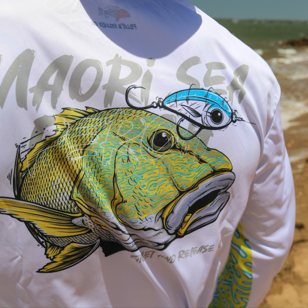 Crew Neck Fishing Jersey - Maori Sea Perch