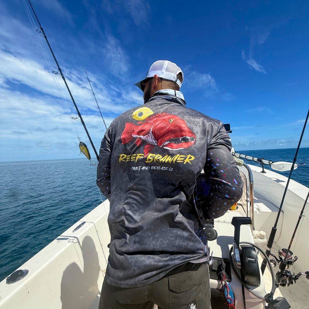 Crew Neck Fishing Jersey - Reef Brawler
